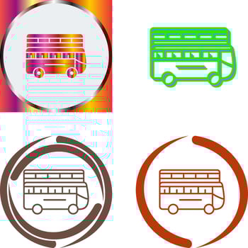 Double Bus Icon Design vector