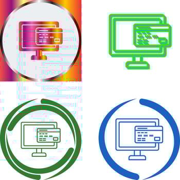 Online Payment Icon Design vector