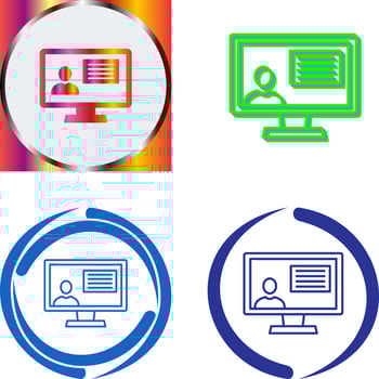 Distance Education Icon Design vector