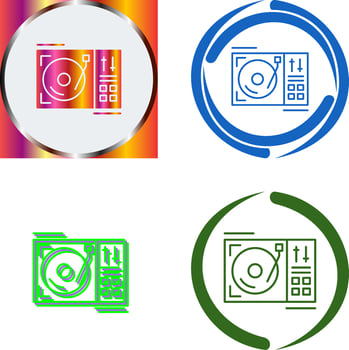 Turntable Icon Design vector