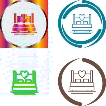 Double Bed Icon Design vector