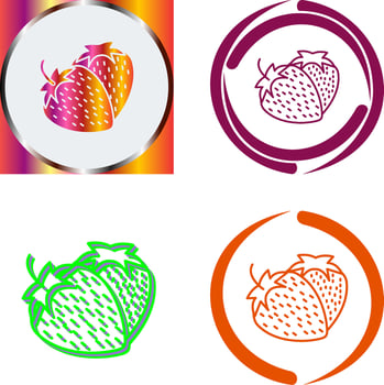 Strawberry Icon Design vector