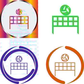 Beach Volleyball Icon Design vector