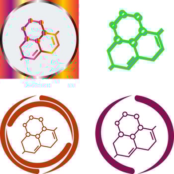 Molecule Icon Design vector