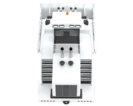 Bulldozer isolated on background. 3d rendering - illustration png