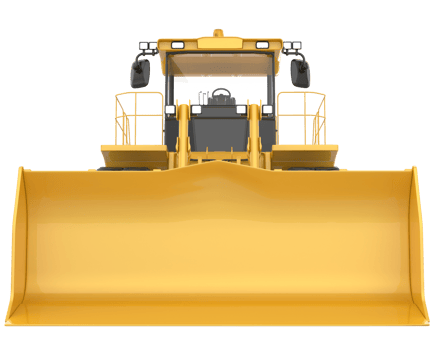 Bulldozer isolated on background. 3d rendering - illustration png