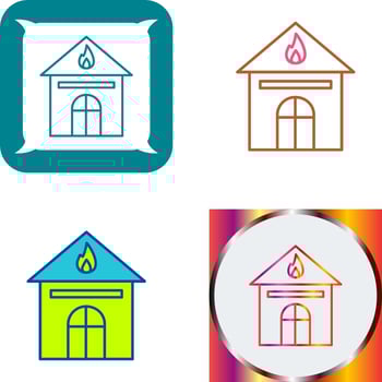 Unique Fire Brigade Icon Design vector