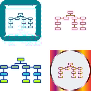 Unique Seo Structure Icon Design vector
