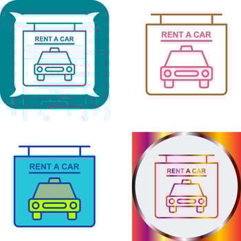 Rent a Car Icon Design vector