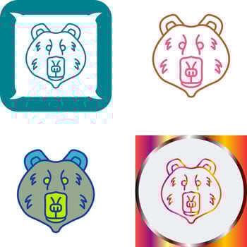 Polar Bear Icon Design vector