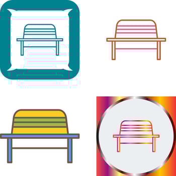 Garden Bench Icon Design vector