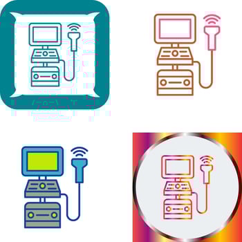 Ultrasound Machine Icon Design vector