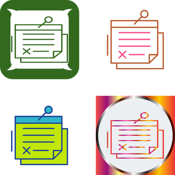 Note Icon Design vector
