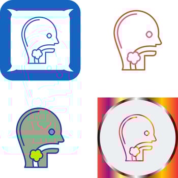 Throat Cancer Icon Design vector