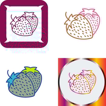Strawberry Icon Design vector