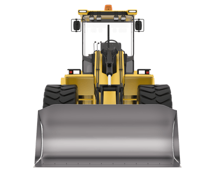 Loader isolated on background. 3d rendering - illustration png