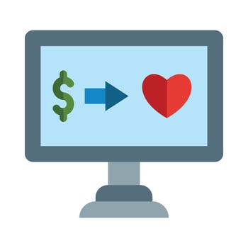 Monitor Flat Icon vector