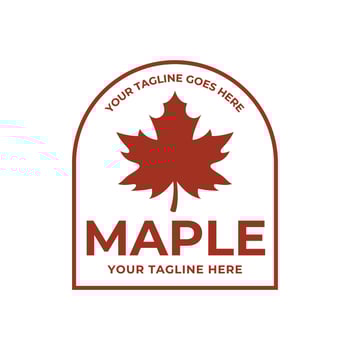 Maple leaf logo. Forest and wood symbol sign. Nature tree logo. vector
