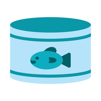 Tuna Can Flat Icon vector