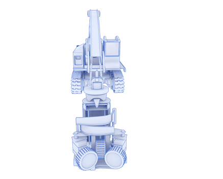Tree cutting machine isolated on background. 3d rendering - illustration png