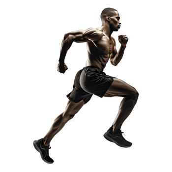 Athlete Running on Transparent Background png