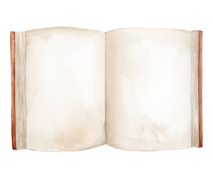 Watercolor illustration book isolated on white background. Open book brown colors. Vintage old textbooks watercolor hand drawn. Blank pages for inserting text png