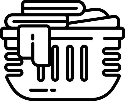 Laundry outline illustration vector
