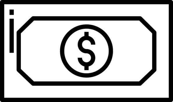 dollar outline illustration vector