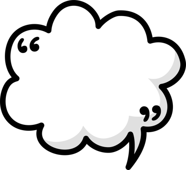 Black and white color speech bubble balloon with quotation marks, icon sticker memo keyword planner text box banner png