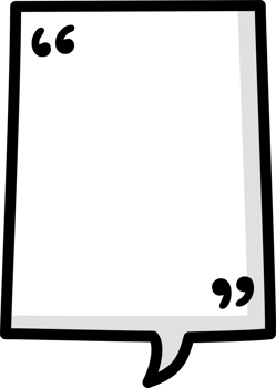 Black and white color speech bubble balloon with quotation marks, icon sticker memo keyword planner text box banner png