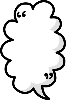 Black and white color speech bubble balloon with quotation marks, icon sticker memo keyword planner text box banner png