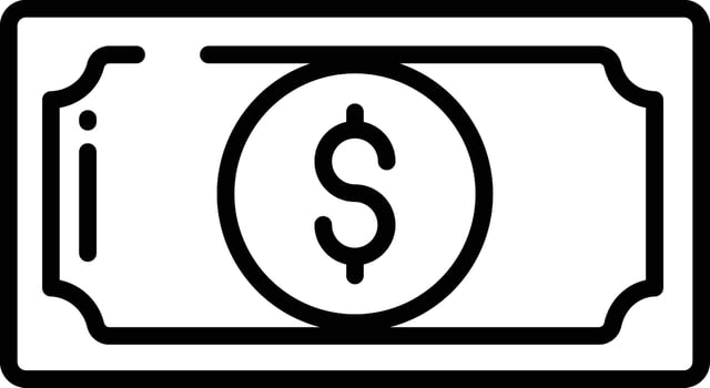 Dollar Money outline illustration vector