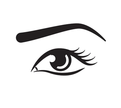 Woman eye icon. Human eye symbol for web or print design vector