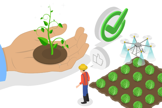 3D Isometric Flat Conceptual Illustration of Agricultural Biotechnology png
