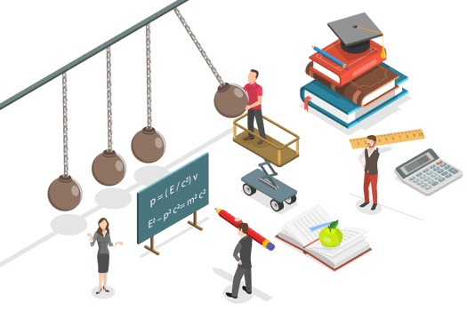 3D Isometric Flat Conceptual Illustration of Linear Momentum png