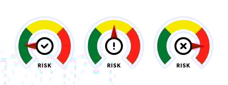 Risk Scale. Simple Tool for Making Informed Decisions vector