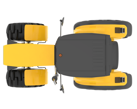 Big farming vehicle isolated on background. 3d rendering - illustration png
