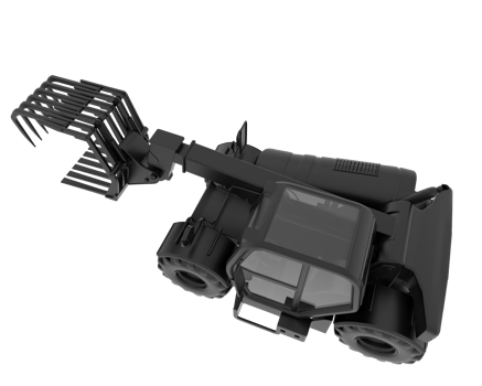 Forest machine isolated on background. 3d rendering - illustration png