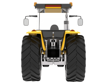 Big tractor isolated on background. 3d rendering - illustration png