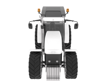 Big tractor isolated on background. 3d rendering - illustration png