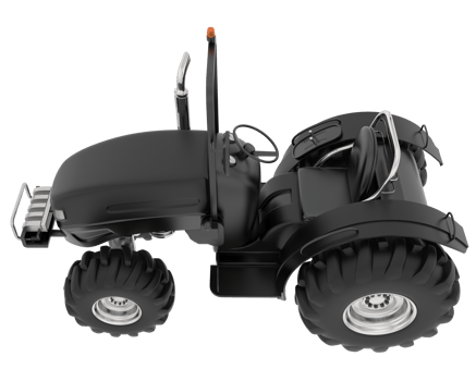Large tractor isolated on background. 3d rendering - illustration png