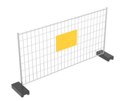 Construction site fence isolated on background. 3d rendering - illustration png