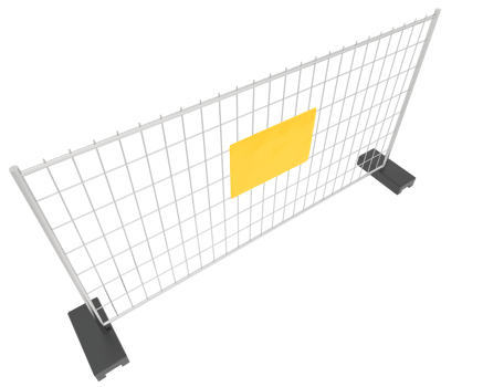 Construction site fence isolated on background. 3d rendering - illustration png