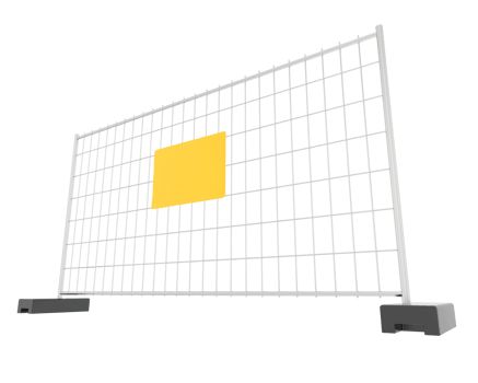 Construction site fence isolated on background. 3d rendering - illustration png