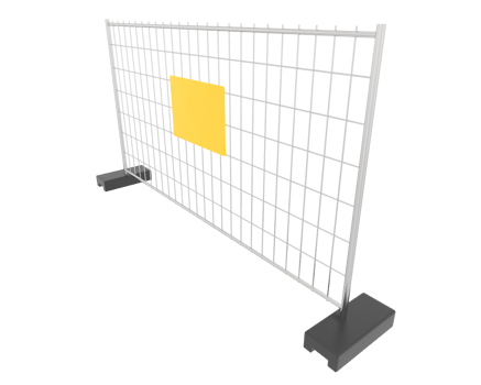 Construction site fence isolated on background. 3d rendering - illustration png