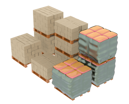 Concrete blocks isolated on background. 3d rendering - illustration png