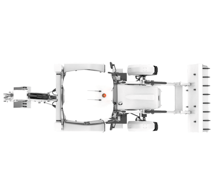 Backhoe loader isolated on background. 3d rendering - illustration png