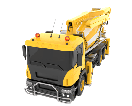 Concrete mixer isolated on background. 3d rendering - illustration png