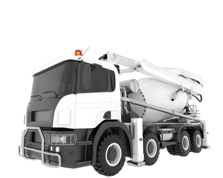 Concrete mixer isolated on background. 3d rendering - illustration png