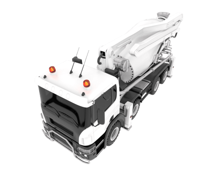 Concrete mixer isolated on background. 3d rendering - illustration png